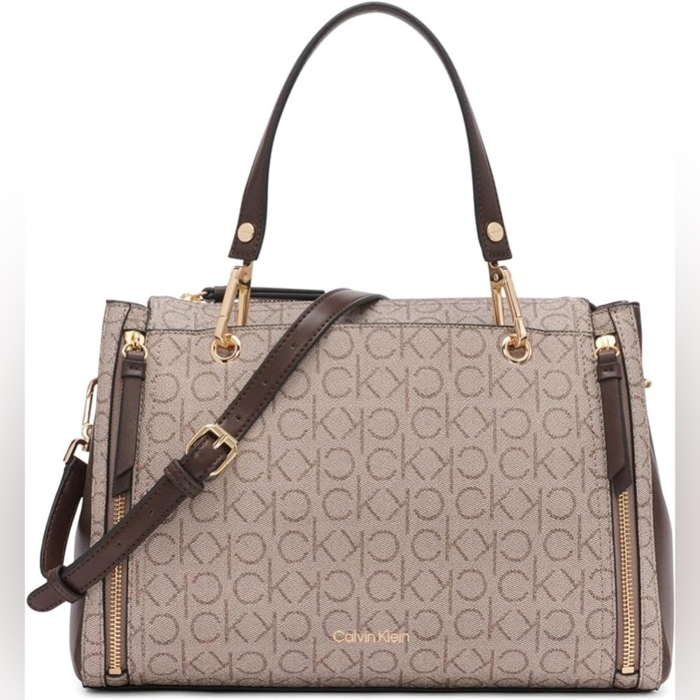 Calvin Klein Tri-Compartment Satchel Bag-PRISTINE - Picture 4 of 10